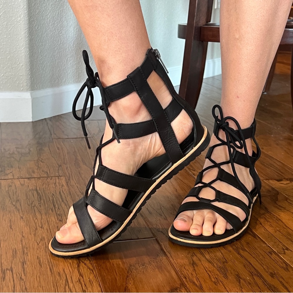 Sorel Gladiator Sandals Size 10 Black